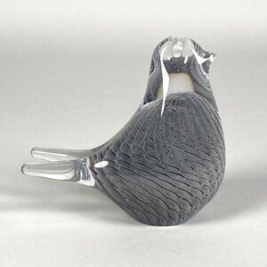 Marcolin Sweden Art Glass Bird Sculpture Paperweight Signed Numbered Vintage